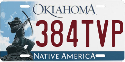 OK license plate 384TVP