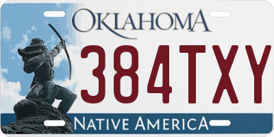 OK license plate 384TXY