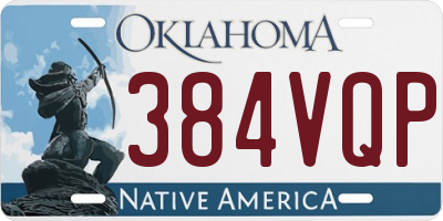 OK license plate 384VQP