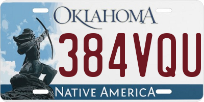 OK license plate 384VQU