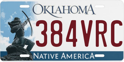 OK license plate 384VRC