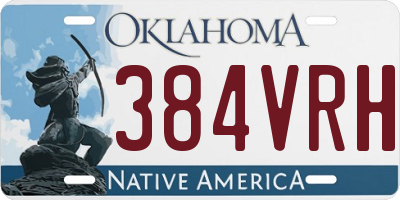 OK license plate 384VRH