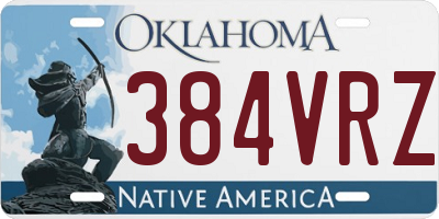 OK license plate 384VRZ