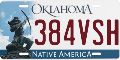 OK license plate 384VSH