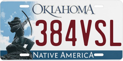 OK license plate 384VSL