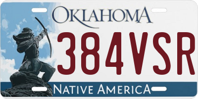 OK license plate 384VSR