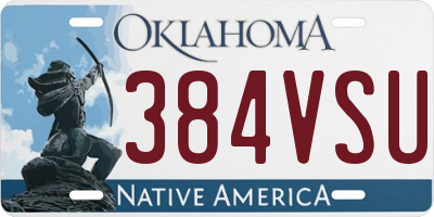 OK license plate 384VSU