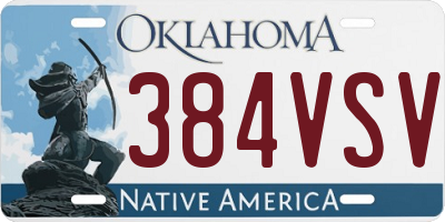 OK license plate 384VSV