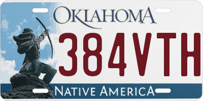 OK license plate 384VTH