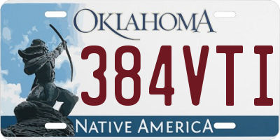 OK license plate 384VTI