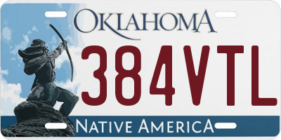 OK license plate 384VTL