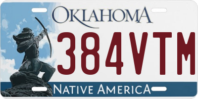 OK license plate 384VTM