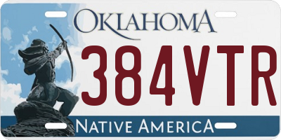OK license plate 384VTR