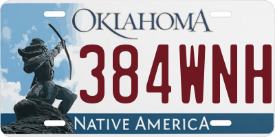OK license plate 384WNH
