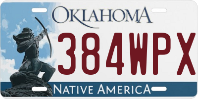 OK license plate 384WPX