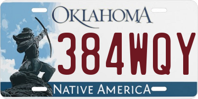 OK license plate 384WQY