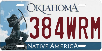 OK license plate 384WRM
