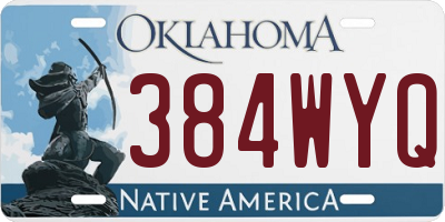 OK license plate 384WYQ