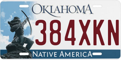 OK license plate 384XKN