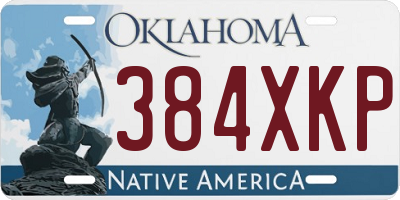 OK license plate 384XKP