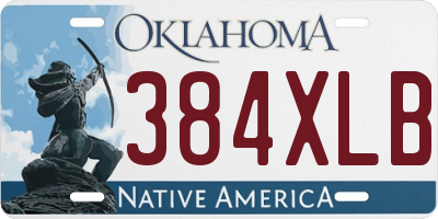OK license plate 384XLB