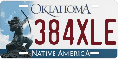 OK license plate 384XLE