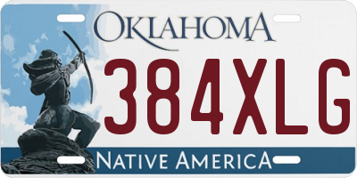 OK license plate 384XLG