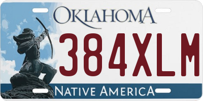 OK license plate 384XLM