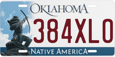 OK license plate 384XLO
