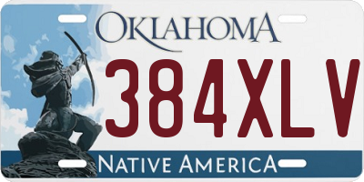 OK license plate 384XLV