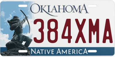 OK license plate 384XMA