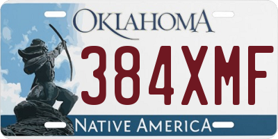 OK license plate 384XMF