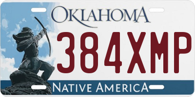 OK license plate 384XMP