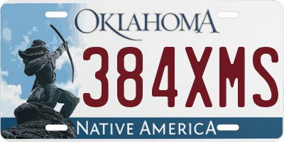 OK license plate 384XMS