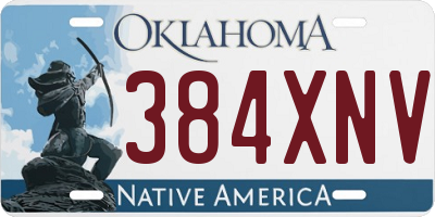 OK license plate 384XNV