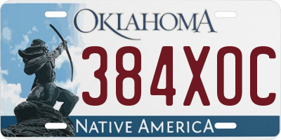 OK license plate 384XOC