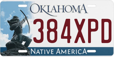 OK license plate 384XPD