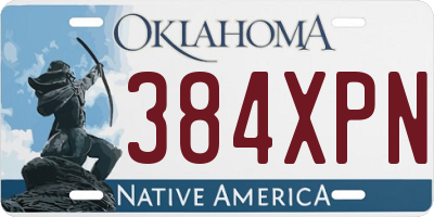 OK license plate 384XPN