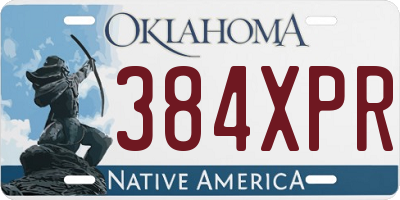 OK license plate 384XPR
