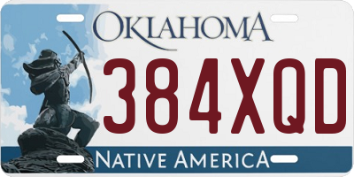OK license plate 384XQD
