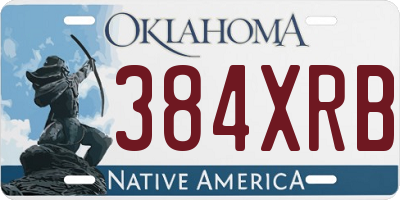OK license plate 384XRB