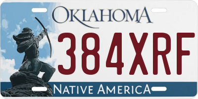 OK license plate 384XRF