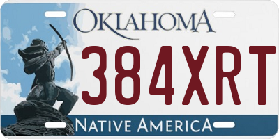OK license plate 384XRT