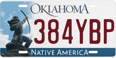 OK license plate 384YBP