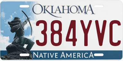 OK license plate 384YVC