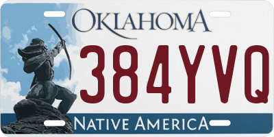 OK license plate 384YVQ
