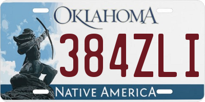 OK license plate 384ZLI