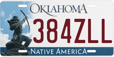 OK license plate 384ZLL