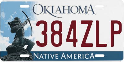 OK license plate 384ZLP