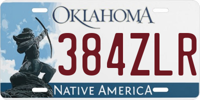 OK license plate 384ZLR